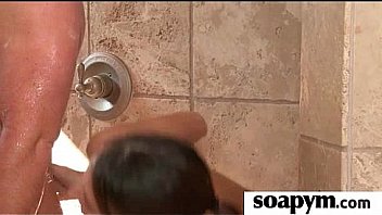 Hot babe soapy shower time 9