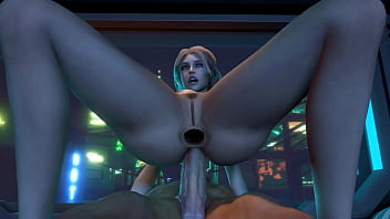 Sexy blonde girl rides dick in reverse cowgirl