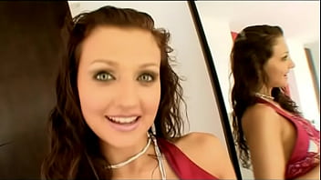 Teeny aletta ocean strips down and has sex on all fours