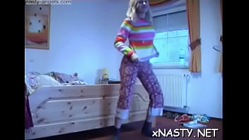 Mouthwatering blonde jessika was caught while she was masturbating