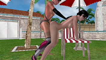 Animated 3d Sex Cute Lesbian Girl Ducking Another Girl From Behind thumbnail