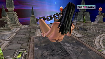 An animated cartoon porn video of a indian bhabhi fingering her pussy and masturbating using banana