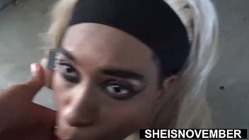 Step Sister Eating My Cum In Public After I Drain Balls In Her Mouth Hot In Lingerie Busty Young American Blonde Ebony Sheisnovember Kneeling Sucking Step Brother Penis Point Of View Cleavage Exposed By Msnovember thumbnail