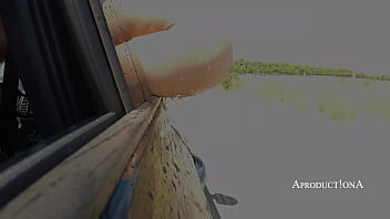 Golden shower pissing through the window and washing my new car with pee