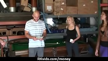 Sexy exhibitionist gfs are paid cash for some public fucking 7