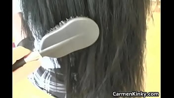 Kinky school teacher carmen play weird