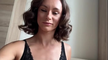 Cute milf cassiemua showing you her new black lingerie