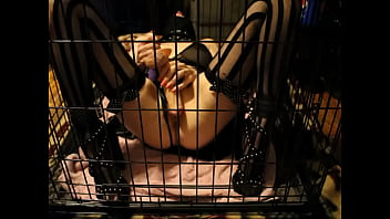 Sub wife like to play in the cage