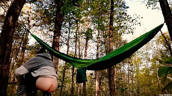 Outdoors sage eldritch taking down her hammock