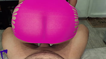 Slut wife still dripping husband's cum lets her roommate fuck her in pov gets titfucked & covered in cum again like a real cheating whore