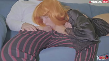 My dick gets hard when my stepmom and i are watching a movie she starts sucking it and we fuck