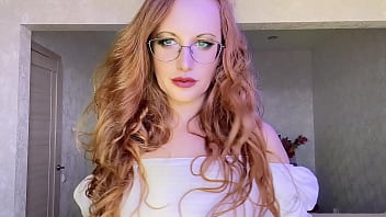 Redhead milf dirty talks & teases her sexy lips and horny face