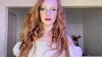 Redhead milf dirty talks & teases her sexy lips and horny face