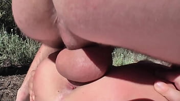 German blonde teen fucked outdoor