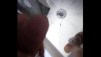 Cute petite latina cums in the bathroom