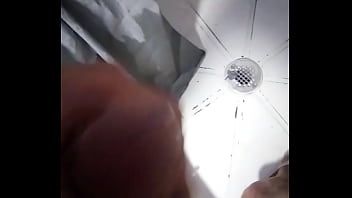 Cute petite latina cums in the bathroom