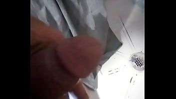 Cute petite latina cums in the bathroom