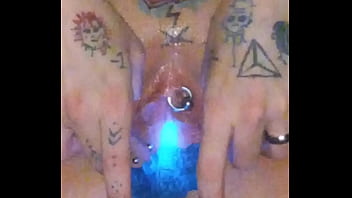 New amateur side show early winter special progress on stretching my piss hole watch my smooth wet pussy cum from the training big natural tits glowstick show watch till the end