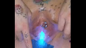 New amateur side show early winter special progress on stretching my piss hole watch my smooth wet pussy cum from the training big natural tits glowstick show watch till the end