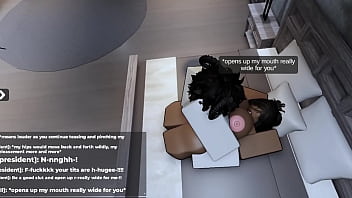 Roblox came all over her tits