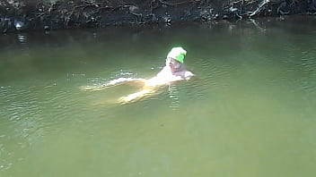 Skinnydipping Naked Driver Gets Out Of The Water thumbnail