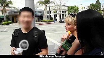 Tight teen fucks a man in front of the camera for cash 10