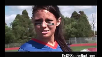 Horny football player getting filmed Horny football player getting filmed