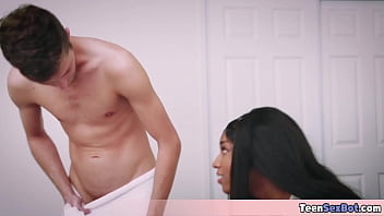 Black stepsister wants to try taboo fucking