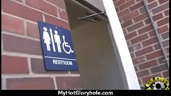 Horny Ebony Suck The Juice From Big White Gloryhole 4 thumbnail