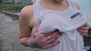 Beautiful young babe exposing her ass tits and cameltoe at the beach