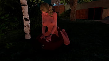 3dxmeredian girl gets clapped in a public space