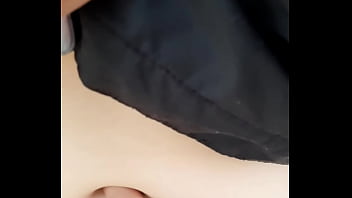 Playing with her belly button in the park part 1