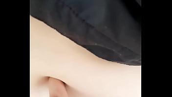 Playing with her belly button in the park part 1