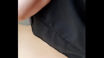 Playing with her belly button in the park part 1