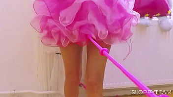 Bdsm training of a student with teacher dance tutu skirt dancing ballet dancer