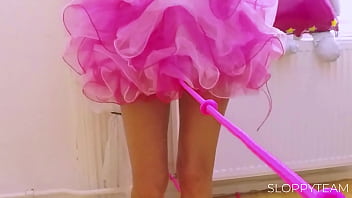 Bdsm training of a student with teacher dance tutu skirt dancing ballet dancer