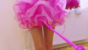 Bdsm training of a student with teacher dance tutu skirt dancing ballet dancer