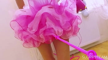 Bdsm training of a student with teacher dance tutu skirt dancing ballet dancer