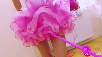 Bdsm training of a student with teacher dance tutu skirt dancing ballet dancer