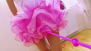 Bdsm training of a student with teacher dance tutu skirt dancing ballet dancer