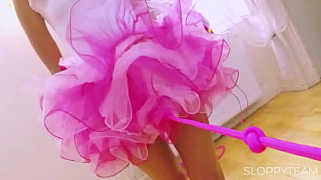 Bdsm training of a student with teacher dance tutu skirt dancing ballet dancer