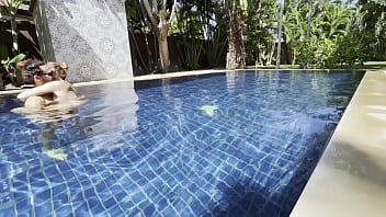 Stepsiblings get wild in the pool while alone
