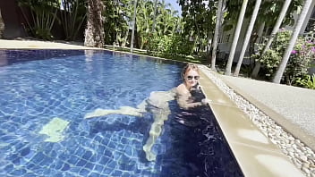 Stepsiblings get wild in the pool while alone