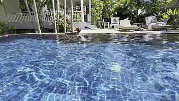 Stepsiblings get wild in the pool while alone