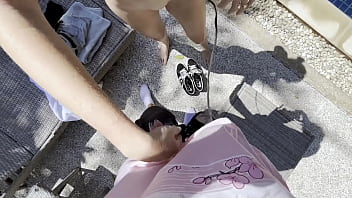 Stepsiblings get wild in the pool while alone