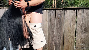 Bts risky outdoor facefuck and cum in throat we did it at the hunting tower