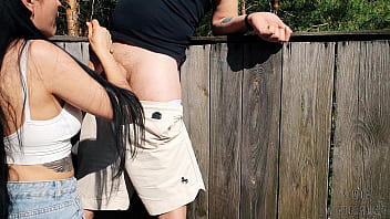 Bts risky outdoor facefuck and cum in throat we did it at the hunting tower