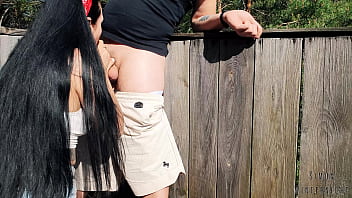 Bts risky outdoor facefuck and cum in throat we did it at the hunting tower