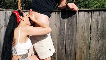 Bts risky outdoor facefuck and cum in throat we did it at the hunting tower