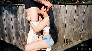 Bts risky outdoor facefuck and cum in throat we did it at the hunting tower
